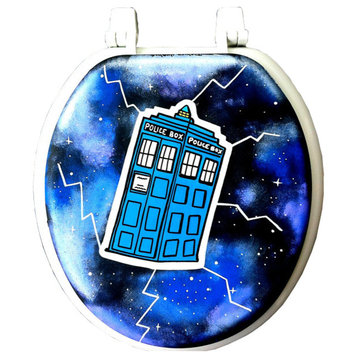 Dr. Who Hand Painted Toilet Seat, Standard