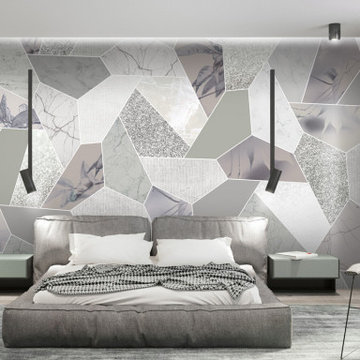 Structural Mosaic wall mural