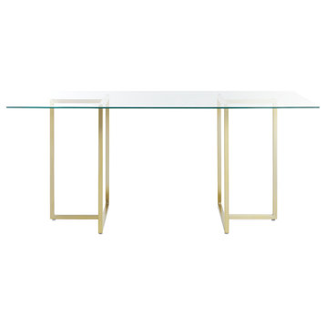Legend Rectangular Dining Table, Gold, 36x66