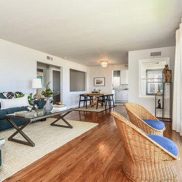 Ocean view living room, eclectic decor