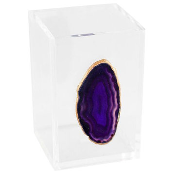 Agate Acrylic Storage Cup, Purple