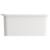 BOCCHI 1358-001-0120 Undermount Fireclay 12" Single Bar Sink + Strainer White