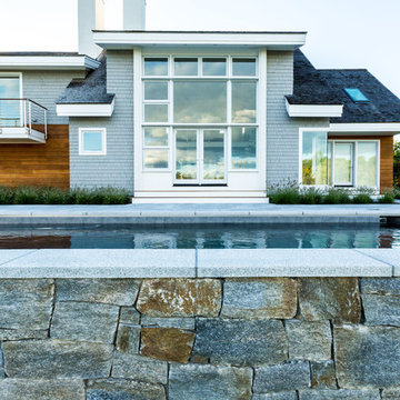Fish Brook Overlook - Granite and Natural Stone Pool Terrace and Gunite Lap Pool