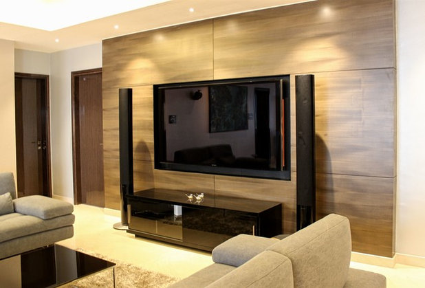 Contemporary Home Theater by Dutta and Kannan Architects