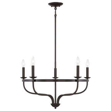 Trade Winds Lighting 5-Light Chandelier In Oil Rubbed Bronze