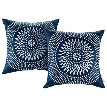 Modway Two Piece Outdoor Patio Pillow Set in Cartouche