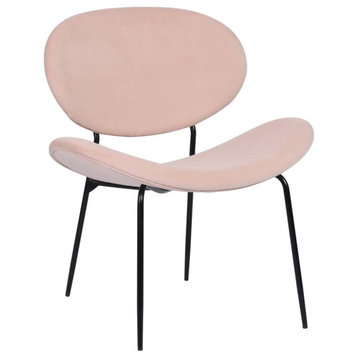 Homycasa 28" W Velvet Side Chair Dining Chair -Blush