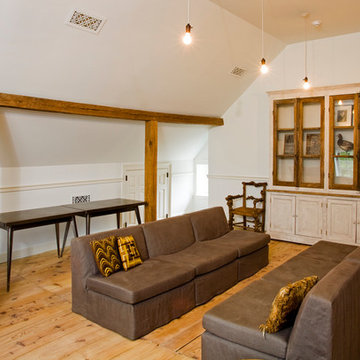 The attic of the restored farmhouse