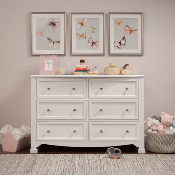 Kalani 6-Drawer Double Wide Dresser, White