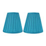 Pleated Teal Faux Silk