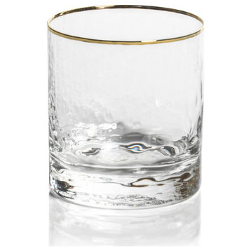 Cappelletti Hammered Double Old Fashioned Glasses, Set of 4