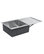 vidaXL Handmade Kitchen Sink with Strainer Stainless Steel Under-Mount Sink