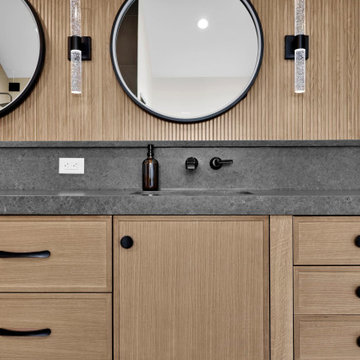 Warm Contemporary Primary Bath