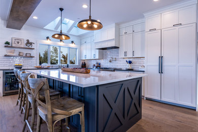 Example of a country kitchen design in Denver