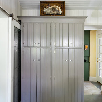 Sophisticated Mudroom and Garage