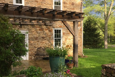 Historic Stone Farmhouse Trellis