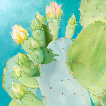 Cactus Contemporary Landscape Paintings