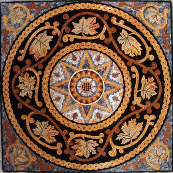 Botanical Roman Mosaic - Shana, 24"x24"