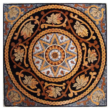 Botanical Roman Mosaic - Shana, 24"x24"