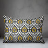 Ikat in Black and Yellow Throw Pillow