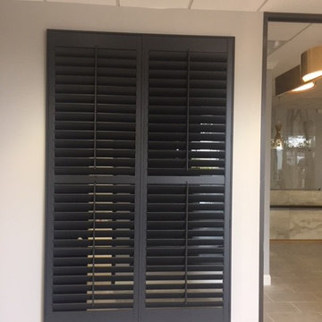 Custom Painted Hardwood Shutter, 2.5" w/ Divider Rail- Commercial Application