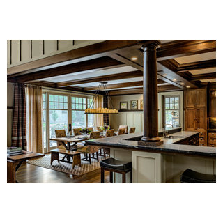 Adirondack Style Custom Home - Craftsman - Dining Room - Boston - by ...