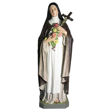 Saint Therese With Roses 60" H, Large Religious