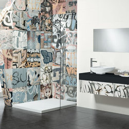 moderno graffiti: art 17.5"x17.5" - Wall And Floor Tile