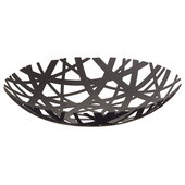 Black Fruit Bowl Metal Modern Kitchen Breakfast Large Best