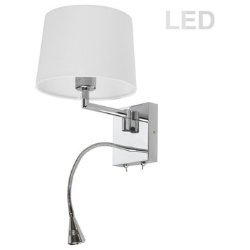 2-Light Wall Lamp in Polished Chrome