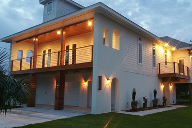 Example of a beach style exterior home design in Miami