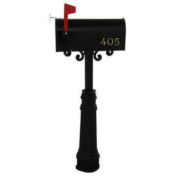 Premier BAM Curbside Mailbox 
With Pedestal Scroll and Avenel Base