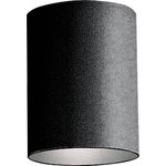 Progress Lighting - Cylinder 5" Outdoor Flush Mount, Black and Metal shade - 5" flush mount cylinder with heavy duty aluminum construction. Powder coated finish. UL listed for wet locations. Diameter: 5. Height: 6.5. Bulbs Included? No. Number of bulbs: 1. Bulb Type: PAR-30 or BR-30. Wattage: 75W. Install Position: Ceiling. Collection: Cylinder. UL Listing: UL-CUL Matches Contemporary/Modern decor. Glass Color: Metal shade. Dark Sky Compliant: No. More Info: Wire Length: 6". 1 year warranty. Room Suggestion: Outdoor Lighting. Specification Sheet PDF.