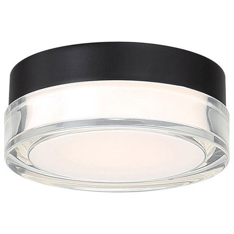 Pi 6" LED Round Flush Mount 3000K, Black
