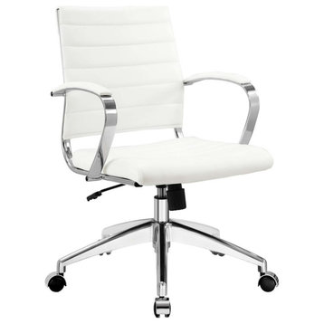 Modway Jive Mid Back Office Chair, White
