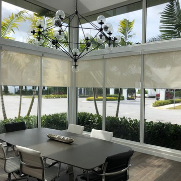 Power Blinds Roller shade installation at Weston