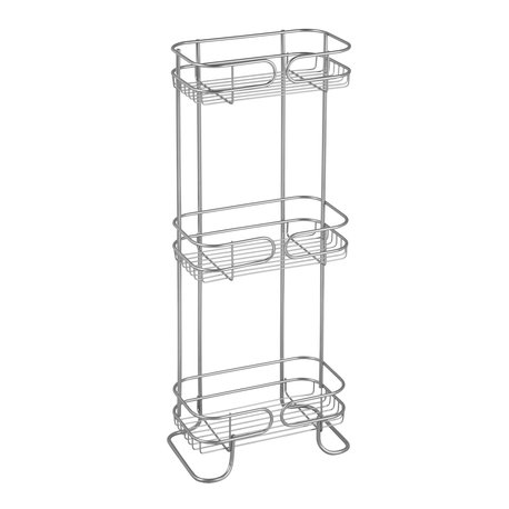 iDesign Neo 3-Tier Bath Shelf Shower Organizer, Silver