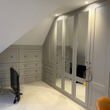 Bespoke Loft cabinets and office table