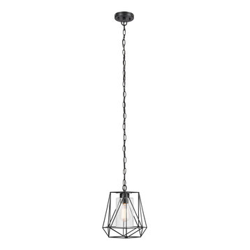 Sansa 1-Light Black Outdoor/Indoor Pendant