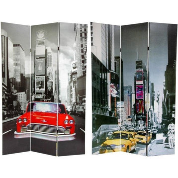6' Tall New York City Taxi Double Sided Room Divider