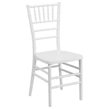 Bowery Hill Resin Stacking Chiavari Dining Chair in White