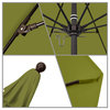 7.5' Bronze Push Lift Fiberglass Rib Aluminum Umbrella, Olefin, Kiwi