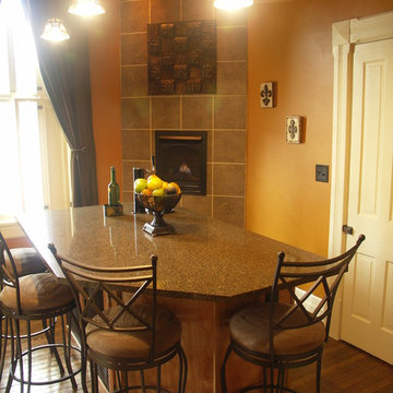 Kitchen overhaul includes fireplace, beer tap and wine fridge