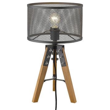 Capprice 1-Light Matte Black Table Lamp