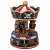 6.5" Children's Rotating Pirate Ship Carousel Music Box