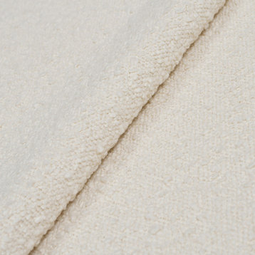 4"x4" Fabric Swatch, Ivory White Boucle