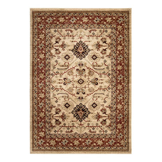 Safavieh Lavar Kerman Lvk620a Cream / Navy Rug 9' x 12