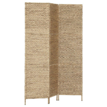 vidaXL Room Divider 3 Panel Privacy Screen for Living Room Water Hyacinth
