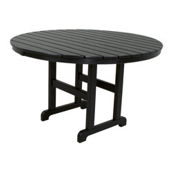 Ivy Terrace Furniture - Ivy Terrace Classics Round 48" Dining Table, Black - Outdoor Dining Tables