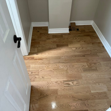 Install + Sand and Weathered Oak Stain with Water Based Finish